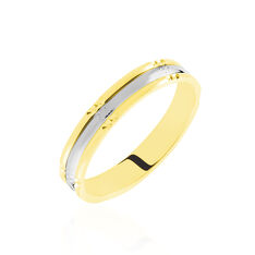 Alliance Marvin Demi Jonc Classique Or Bicolore - Alliances Famille | Marc Orian