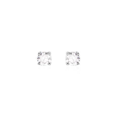 Boucles D'oreilles Puces Victoria Or Blanc Diamant - Puces Femme | Marc Orian
