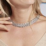 Collier Armella Maille Anglaise Acier Blanc - Colliers fantaisie Femme | Marc Orian
