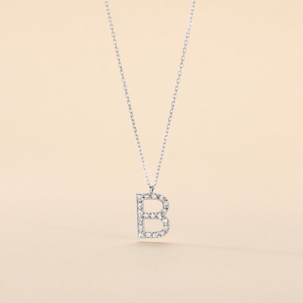 Collier Oran Or Blanc Diamant - Colliers avec pierres Femme | Marc Orian