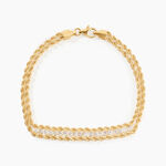 Bracelet Jerry Or Jaune Oxyde De Zirconium - Bracelets cha&icirc;nes Femme | Marc Orian