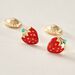 Boucles D'oreilles Puces Elizabetae Fraise Or Jaune - Puces Enfant | Marc Orian