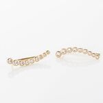 Boucles D'oreilles Grimpantes Plaqu&eacute; Or Jaune Nazeli Oxyde - Piercings d'oreilles Femme | Marc Orian