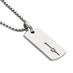 Collier Iefan Acier Blanc Oxyde De Zirconium - Colliers avec pierres Homme | Marc Orian