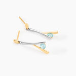 Boucles D'oreilles Pendantes Madli Or Bicolore Topaze - Pendantes Femme | Marc Orian