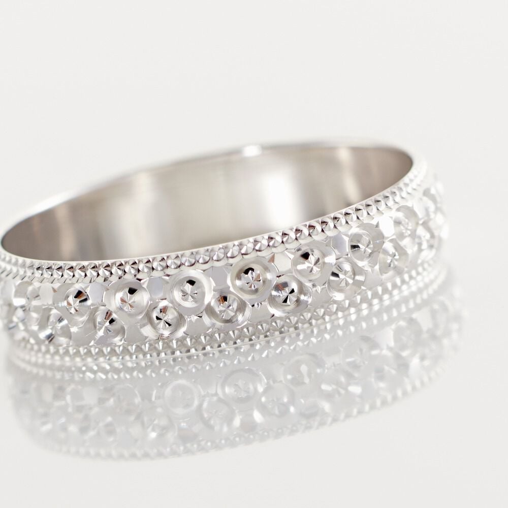 Alliance Fantaisie Ruban Bombé Or Blanc - Alliances duo Unisex | Marc Orian