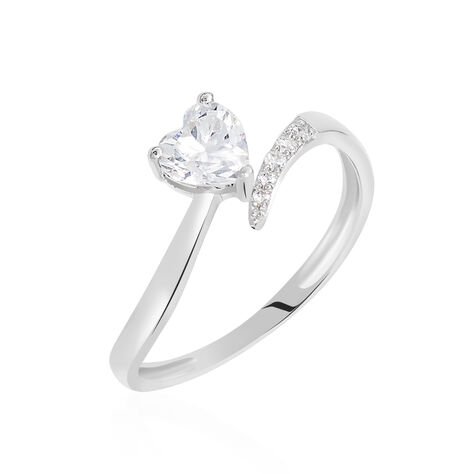 Bague Eva Or Blanc Oxyde De Zirconium - Bagues Solitaire Femme | Marc Orian