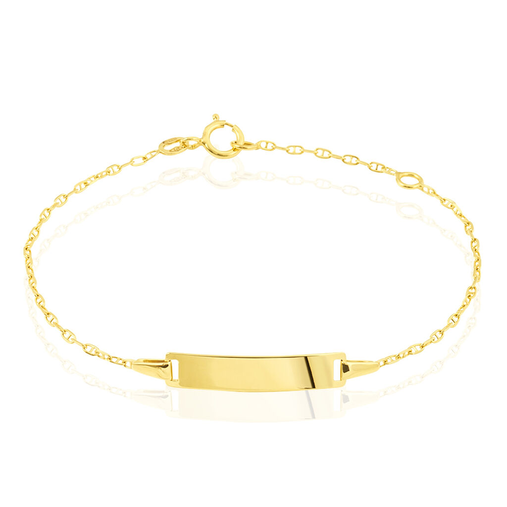 Bracelet Identité Esta Maille Forçat Or Jaune - Gourmettes Enfant | Marc Orian