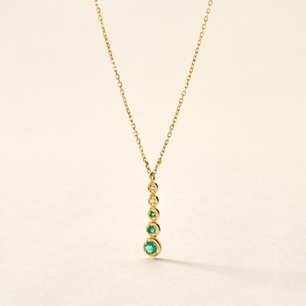 Collier Josephine Or Jaune Emeraude - Colliers avec pierres Femme | Marc Orian