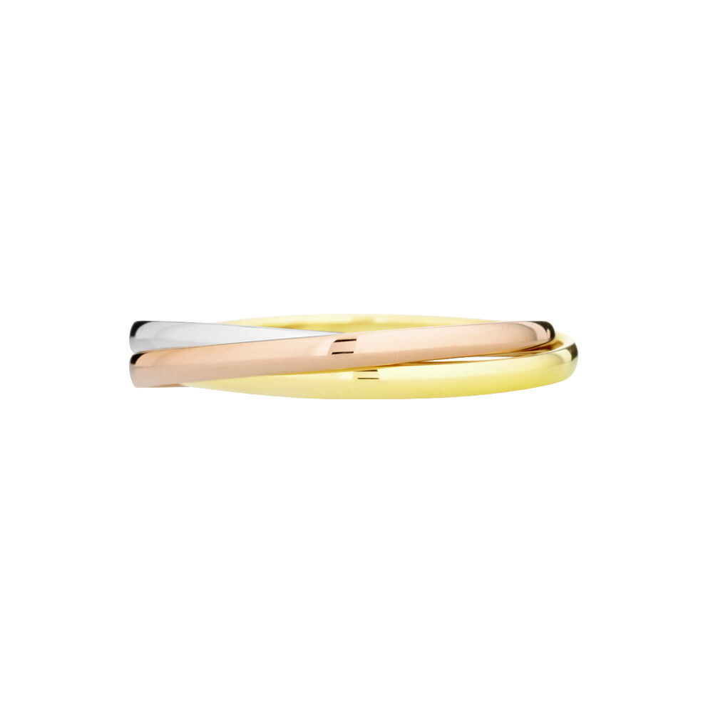Alliance Entrelacee Demi Jonc Classique Or Tricolore - Alliances duo Unisex | Marc Orian