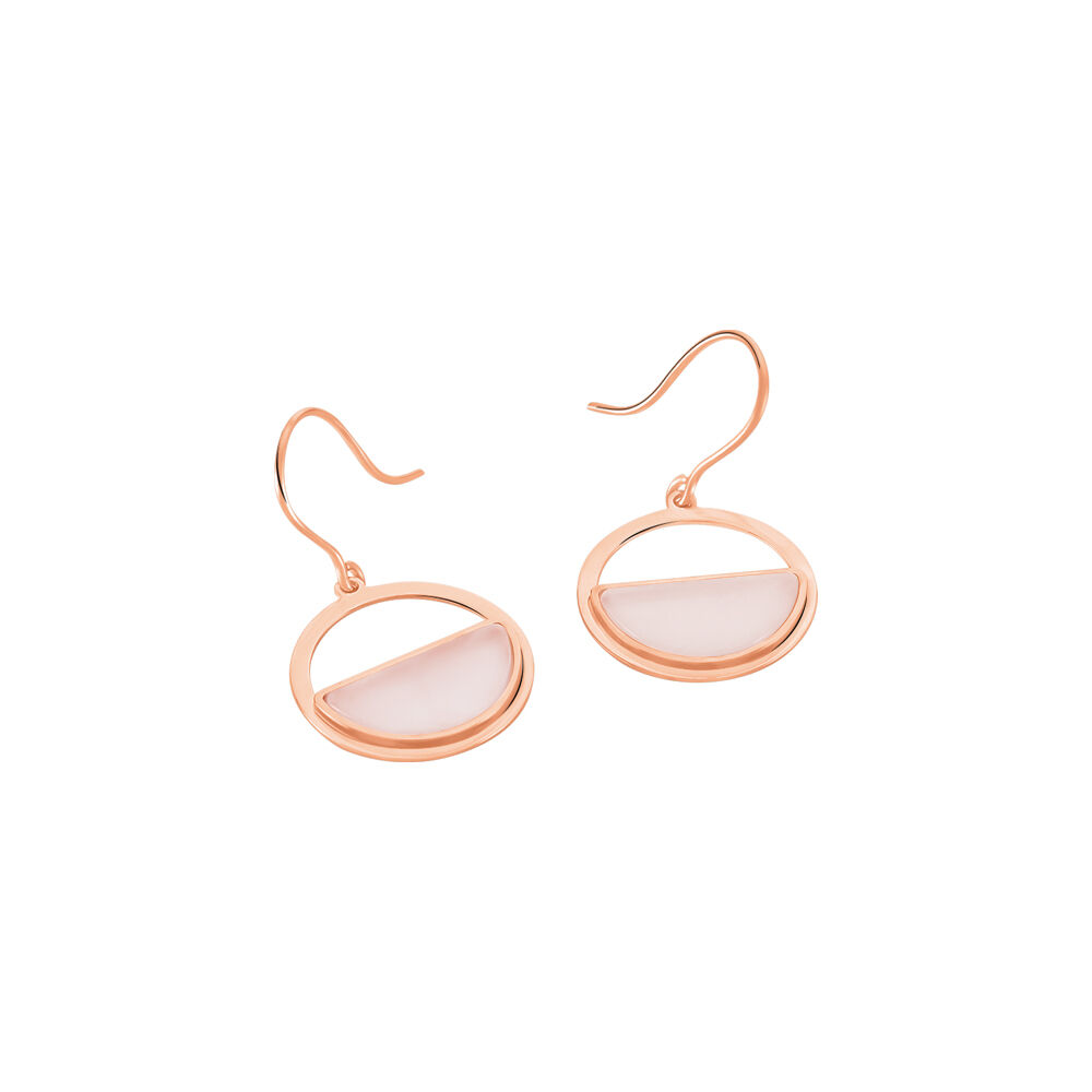 Boucles D'oreilles Or Rose Cendra Forme - Pendantes Femme | Marc Orian