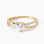 Bague Lonan Argent Dor&eacute; A L'Or 750/1000 Oxyde De Zirconium - Solitaires Femme | Marc Orian