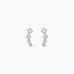 Boucles D'oreilles Puces Argent Blanc Seiko Oxyde De Zirconium - Puces Femme | Marc Orian