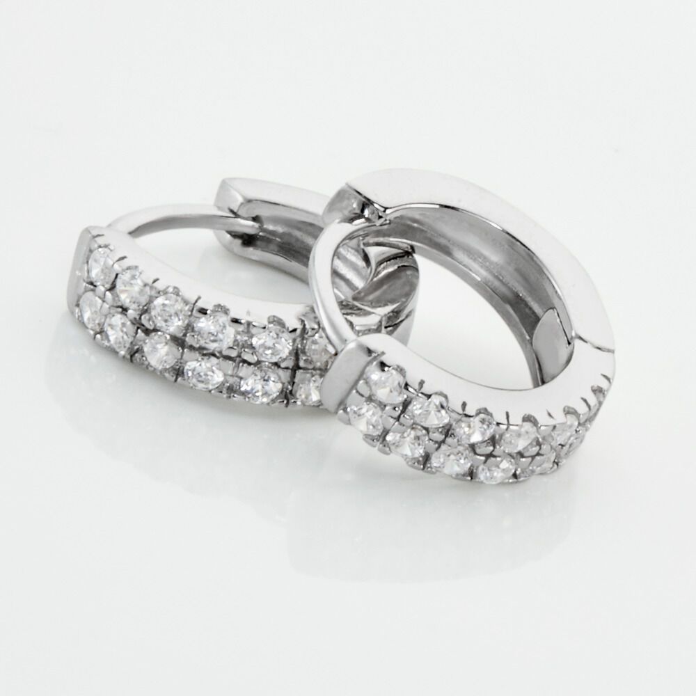 Cr&eacute;oles Argent Blanc Denice Oxydes De Zirconium - Cr&eacute;oles Femme | Marc Orian