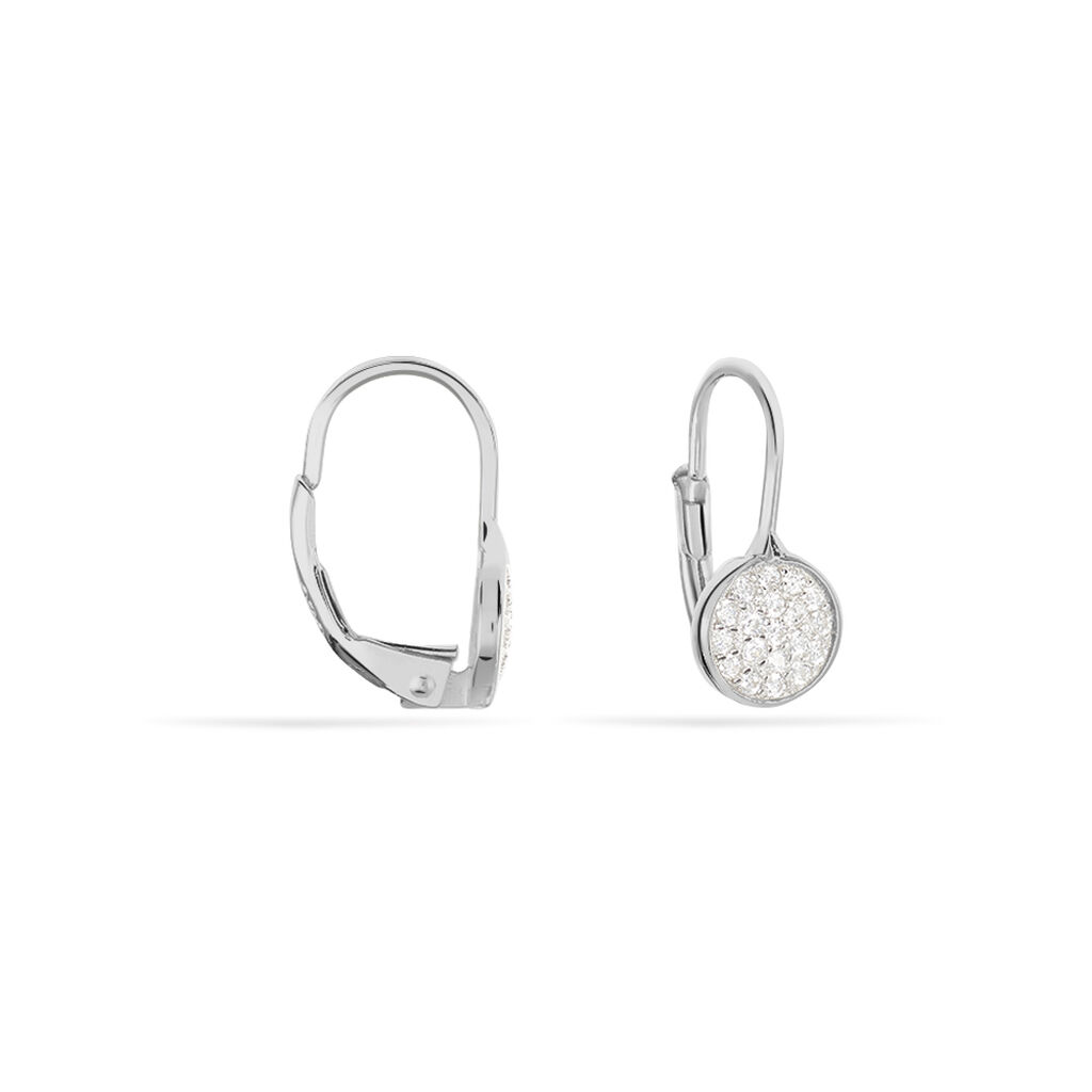 Boucles D'oreilles Pendantes Maximine Argent Blanc Oxyde De Zirconium - Boucles d'oreilles Pendantes Femme | Marc Orian