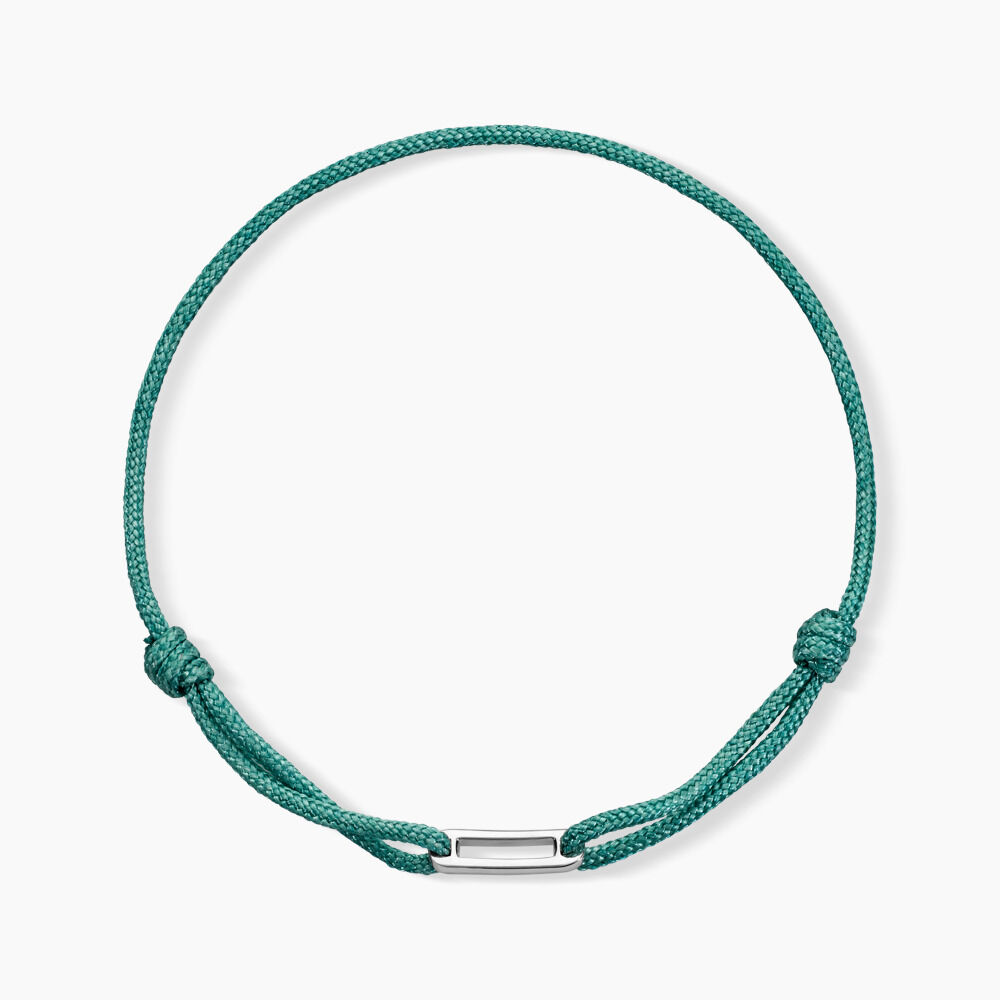 Bracelet Bronx Argent Blanc - Bracelets cordons Homme | Marc Orian