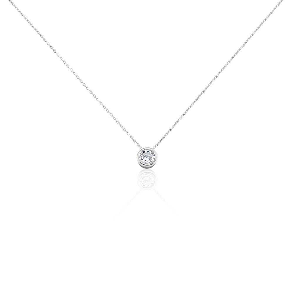 Collier Columbine Or Blanc Oxyde De Zirconium Blanc - Colliers avec pierres Femme | Marc Orian