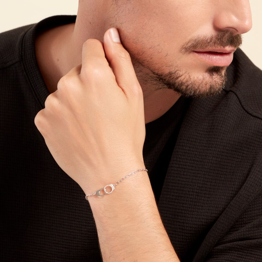 Bracelet Argent Blanc Sent - Bracelets chaînes Homme | Marc Orian