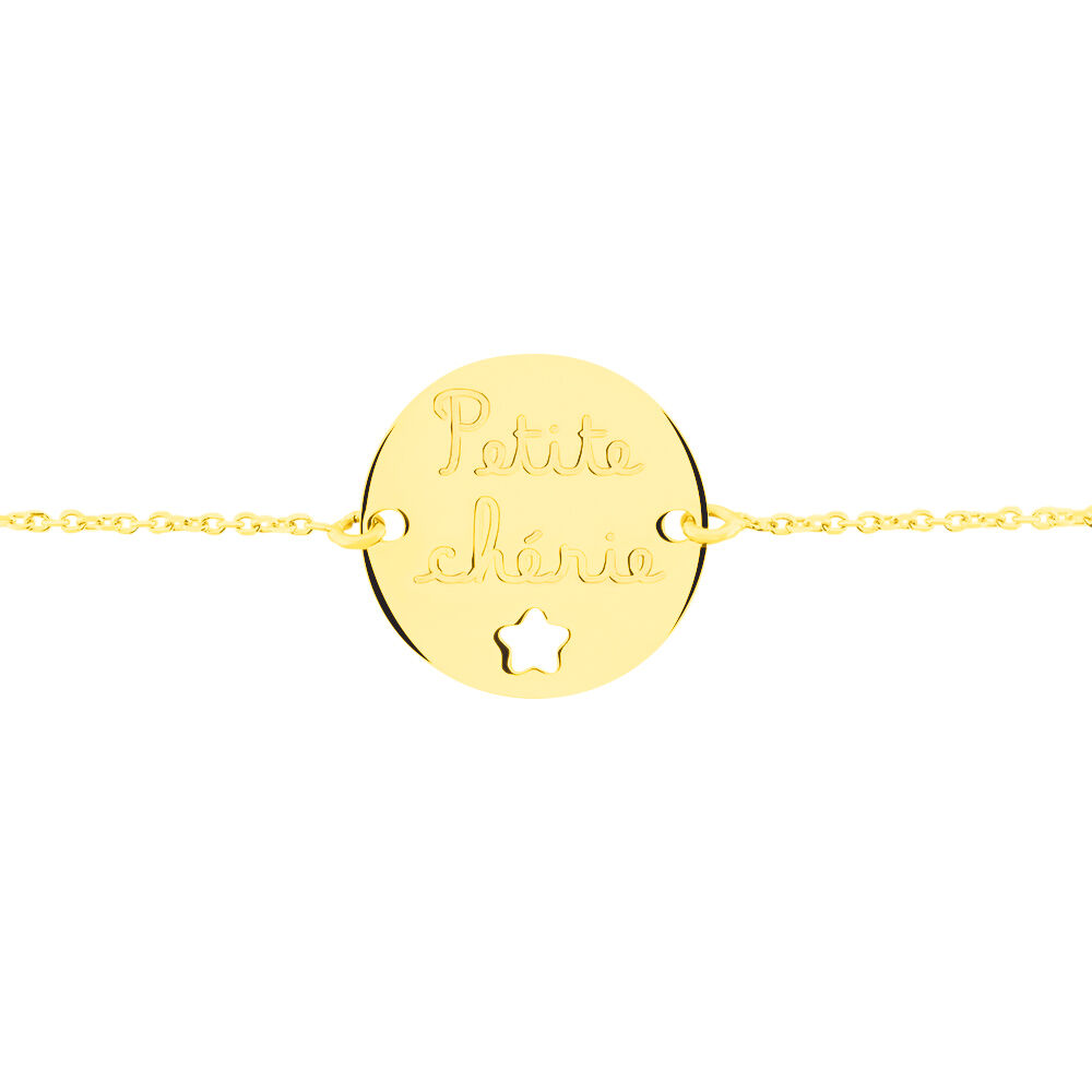 Bracelet Benedicte Message Or Jaune - Bracelets Medailles Enfant | Marc Orian