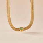 Collier Veria Acier Jaune Aventurine - Colliers avec pierres Femme | Marc Orian