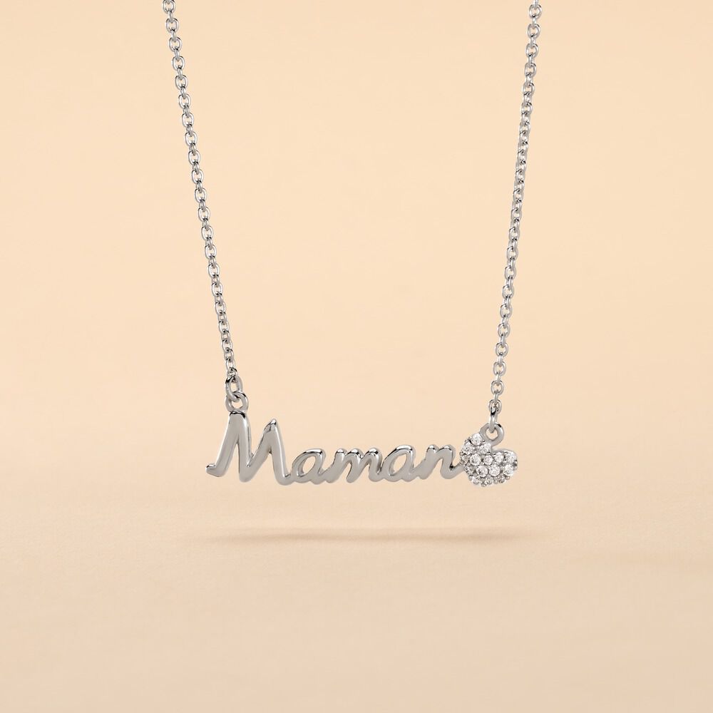 Collier Rera Argent Blanc Oxyde De Zirconium - Colliers avec pierres Femme | Marc Orian