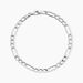Bracelet Or Blanc Maille Alternée 1/3 - Bracelets mailles Femme | Marc Orian