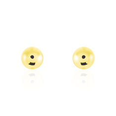 Boucles D'oreilles Puces Fidelia Boule Or Jaune - Clous d'oreilles Femme | Marc Orian