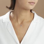 Collier Eliana Or Blanc Topaze Et Oxyde De Zirconium - Colliers avec pierres Femme | Marc Orian