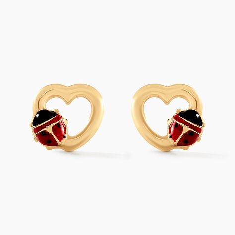 Boucles D'oreilles Puces Or Jaune Syringa Smalto - Puces Enfant | Marc Orian