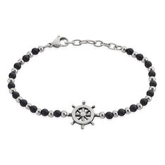 Bracelet Arsenius Acier Blanc Onyx - Bracelets chaînes Homme | Marc Orian