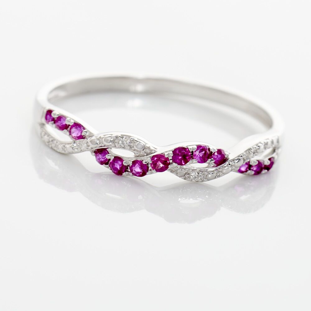 Bague Sofia Or Blanc Rubis Et Diamant - Bagues vintage Femme | Marc Orian