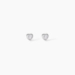 Boucles D'Oreilles Puces Querida Argent Blanc Oxyde De Zirconium - Puces Femme | Marc Orian