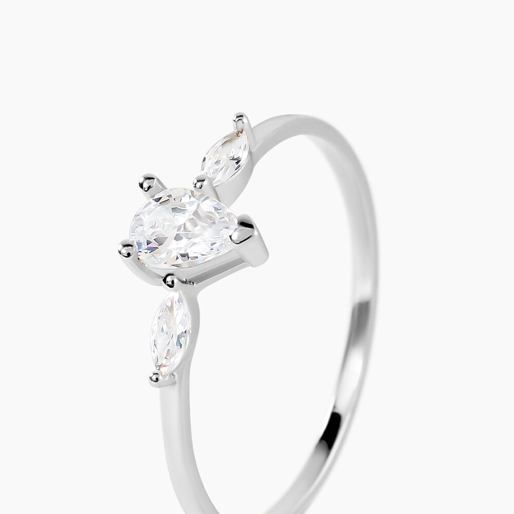Bague Magma Argent Blanc Oxyde De Zirconium - Bijoux fantaisie Femme | Marc Orian