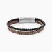 Bracelet Jourdan Cuir De Vache Marron Onyx - Bracelets cuir Homme | Marc Orian