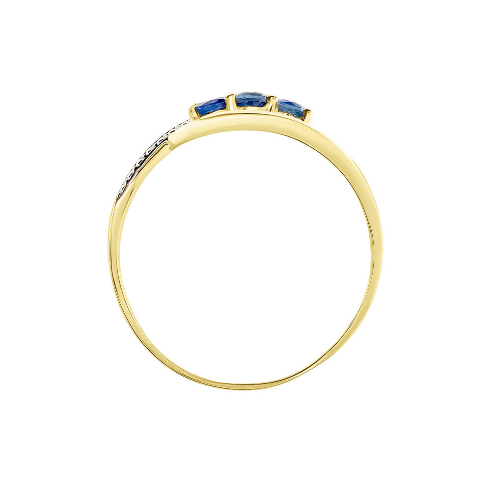 Bague Aurora Or Bicolore Saphir Et Diamant - Bagues fian&ccedil;ailles Femme | Marc Orian