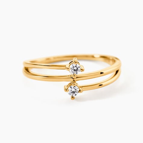 Bague Seward Or Jaune Diamant Synth&eacute;tique - Bagues avec pierre Femme | Marc Orian