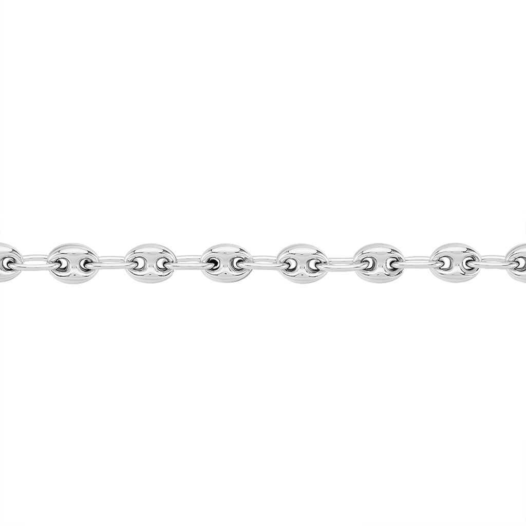 Collier Carrus Maille Grain De Cafe Argent Blanc - Chaines Homme | Marc Orian