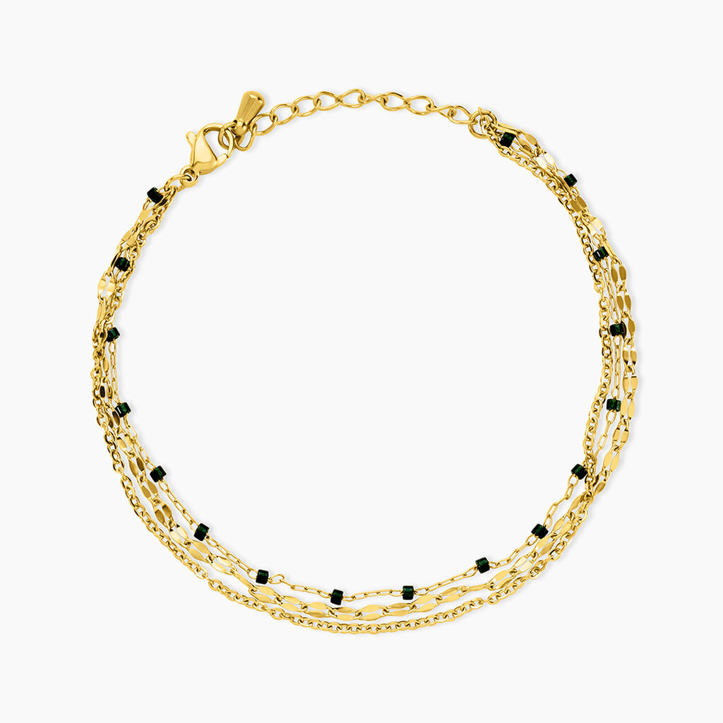 Bracelet Amala Acier Jaune Verre - Bracelets chaînes Femme | Marc Orian