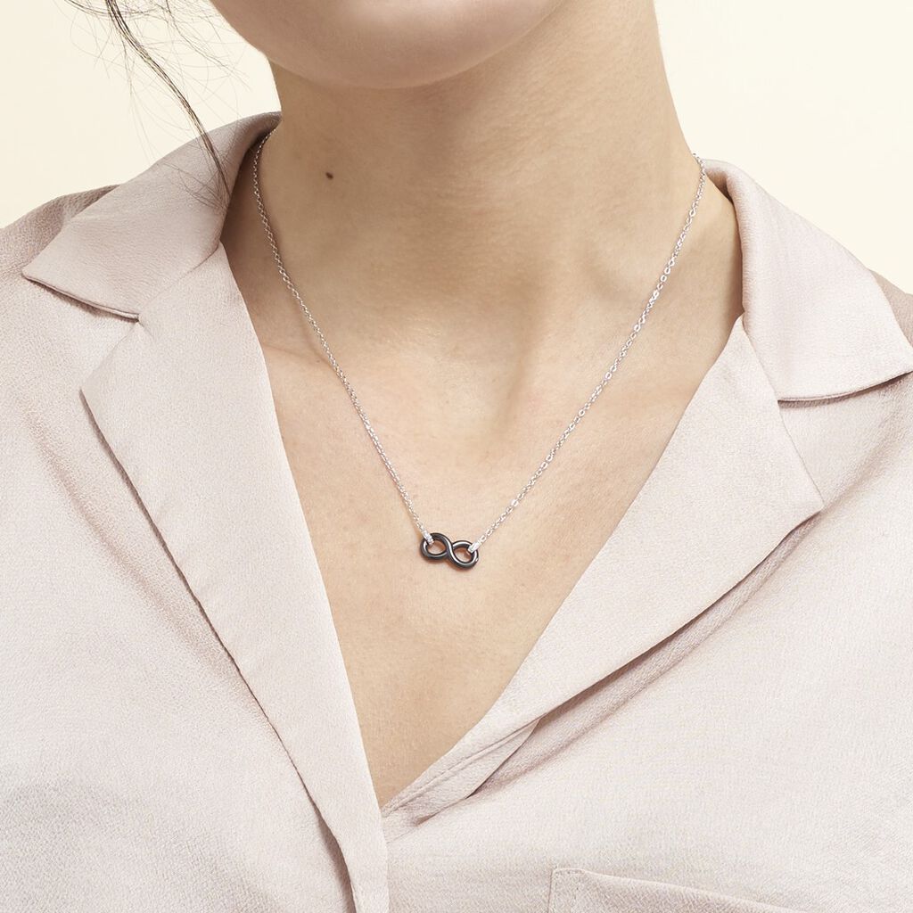 Collier Celinia Argent Blanc Céramique Et Oxyde De Zirconium - Colliers Femme | Marc Orian