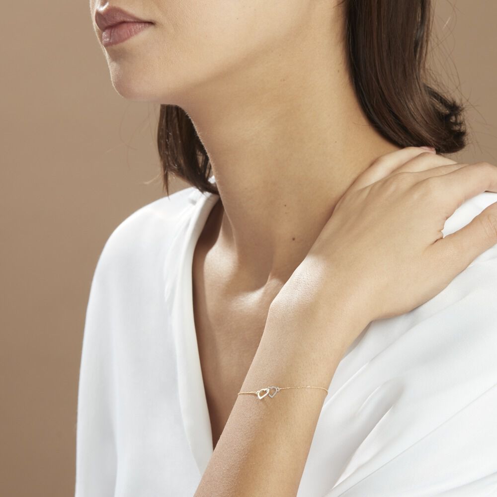 Bracelet Eleno Or Bicolore - Bracelets Anneaux Entrelaces Femme | Marc Orian