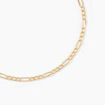 Collier Or Jaune Cameo Maille Altern&eacute;e 1/3 - Chaines Homme | Marc Orian