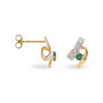 Boucles D'oreilles Puces Kirsten Or Jaune Agate - Puces Femme | Marc Orian
