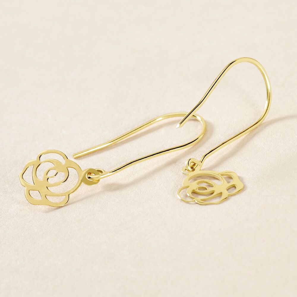 Boucles D'oreilles Pendantes Daley Or Jaune - Pendantes Femme | Marc Orian