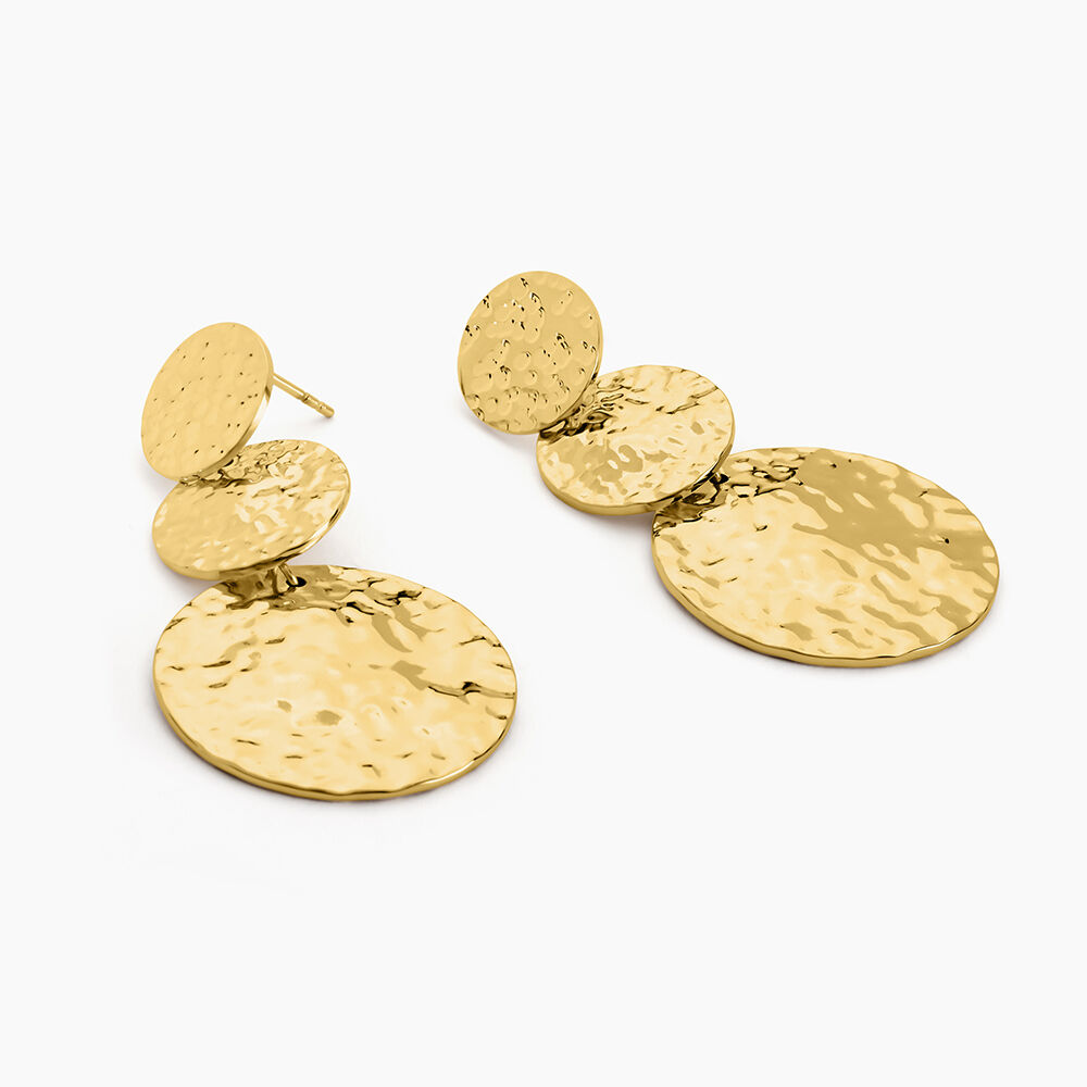 Boucles D'oreilles Pendantes Josephine Acier Dor&eacute; - Pendantes Femme | Marc Orian