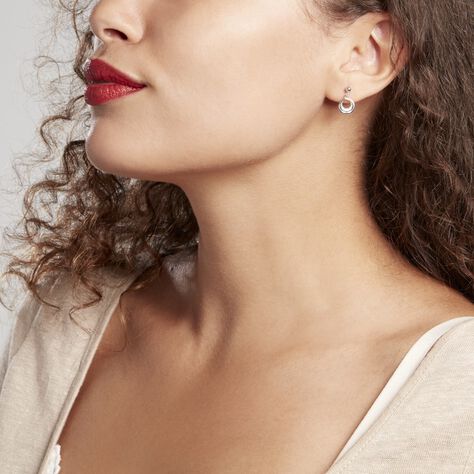Boucles D'oreilles Pendantes Zita Argent Blanc Oxyde De Zirconium - Boucles d'oreilles Pendantes Femme | Marc Orian