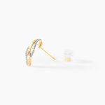 Boucles D'oreilles Puces Bathilde Or Jaune Diamant - Puces Femme | Marc Orian