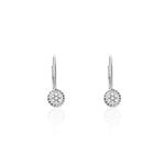 Boucles D'oreilles Pendantes Or Blanc Roshanara Diamants - Pendantes Femme | Marc Orian