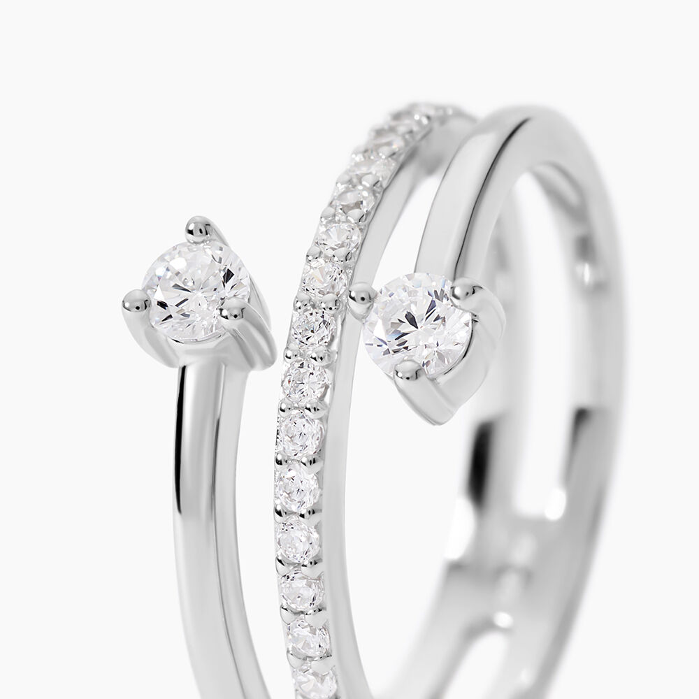 Bague Gait Argent Blanc Oxyde De Zirconium - Bijoux fantaisie Femme | Marc Orian