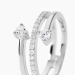 Bague Gait Argent Blanc Oxyde De Zirconium - Bijoux fantaisie Femme | Marc Orian