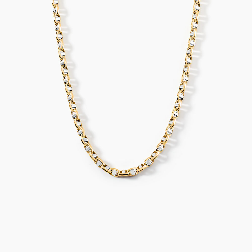 Collier Carlo Or Bicolore Maille Marine Ronde - Chaines Homme | Marc Orian